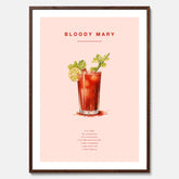 Bloody Mary Tavla – Affisch med drink, drinkposter med cocktail, Bloody Mary recept poster