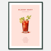 Bloody Mary Tavla – Affisch med drink, drinkposter med cocktail, Bloody Mary recept poster