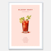 Bloody Mary Tavla – Affisch med drink, drinkposter med cocktail, Bloody Mary recept poster