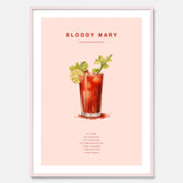 Bloody Mary Tavla – Affisch med drink, drinkposter med cocktail, Bloody Mary recept poster