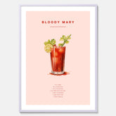 Bloody Mary Tavla – Affisch med drink, drinkposter med cocktail, Bloody Mary recept poster