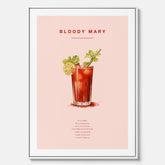 Bloody Mary canvastavla – Affisch med drink, drinkposter med cocktail, Bloody Mary recept poster