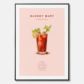 Bloody Mary canvastavla – Affisch med drink, drinkposter med cocktail, Bloody Mary recept poster