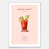 Bloody Mary Tavla – Affisch med drink, drinkposter med cocktail, Bloody Mary recept poster