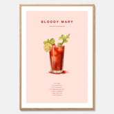 Bloody Mary Tavla – Affisch med drink, drinkposter med cocktail, Bloody Mary recept poster
