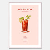 Bloody Mary Tavla – Affisch med drink, drinkposter med cocktail, Bloody Mary recept poster