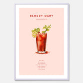 Bloody Mary Tavla – Affisch med drink, drinkposter med cocktail, Bloody Mary recept poster