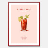 Bloody Mary Tavla – Affisch med drink, drinkposter med cocktail, Bloody Mary recept poster