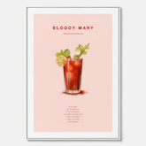 Bloody Mary canvastavla – Affisch med drink, drinkposter med cocktail, Bloody Mary recept poster