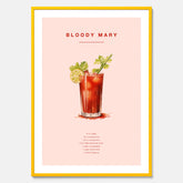Bloody Mary Tavla – Affisch med drink, drinkposter med cocktail, Bloody Mary recept poster
