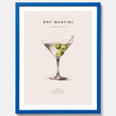 Tavla med en Dry Martini Poster – Affisch med drink, drinkposter med cocktail, Dry Martini recept poster