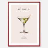 Tavla med en Dry Martini Poster – Affisch med drink, drinkposter med cocktail, Dry Martini recept poster