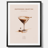 Canvastavla med Espresso Martini drink poster, drinkposter, drinktavla