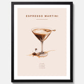 Tavla med Espresso Martini drink poster, drinkposter, drinktavla
