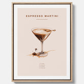 Canvastavla med Espresso Martini drink poster, drinkposter, drinktavla
