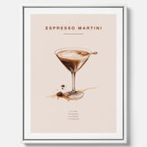 Canvastavla med Espresso Martini drink poster, drinkposter, drinktavla