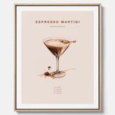 Canvastavla med Espresso Martini drink poster, drinkposter, drinktavla