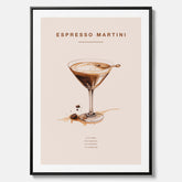 Canvastavla med Espresso Martini drink poster, drinkposter, drinktavla