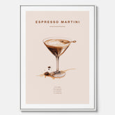 Canvastavla med Espresso Martini drink poster, drinkposter, drinktavla