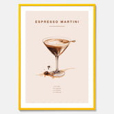 Tavla med Espresso Martini drink poster, drinkposter, drinktavla