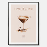 Canvastavla med Espresso Martini drink poster, drinkposter, drinktavla