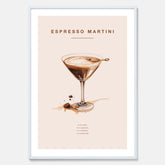 Tavla med Espresso Martini drink poster, drinkposter, drinktavla