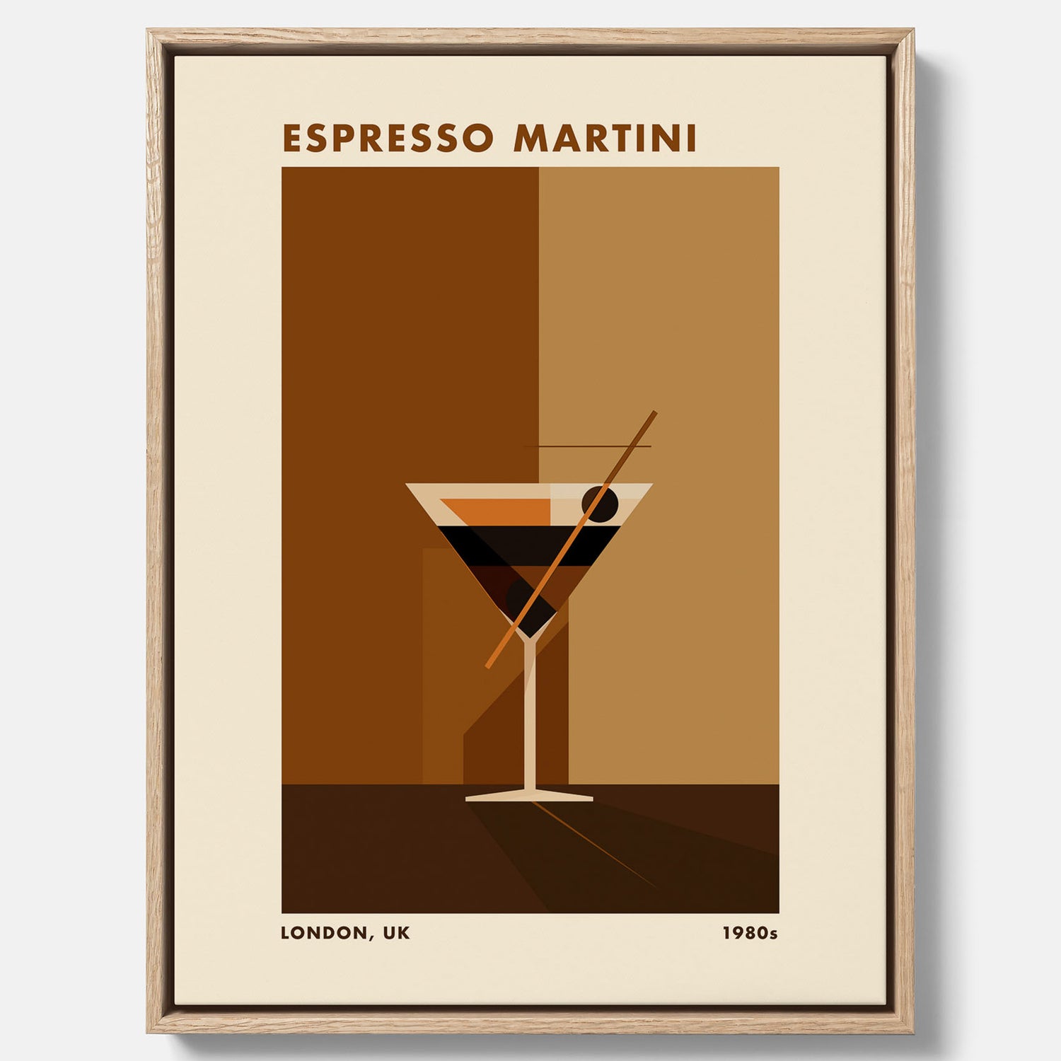 Tavla med Espresso Martini drink canvas