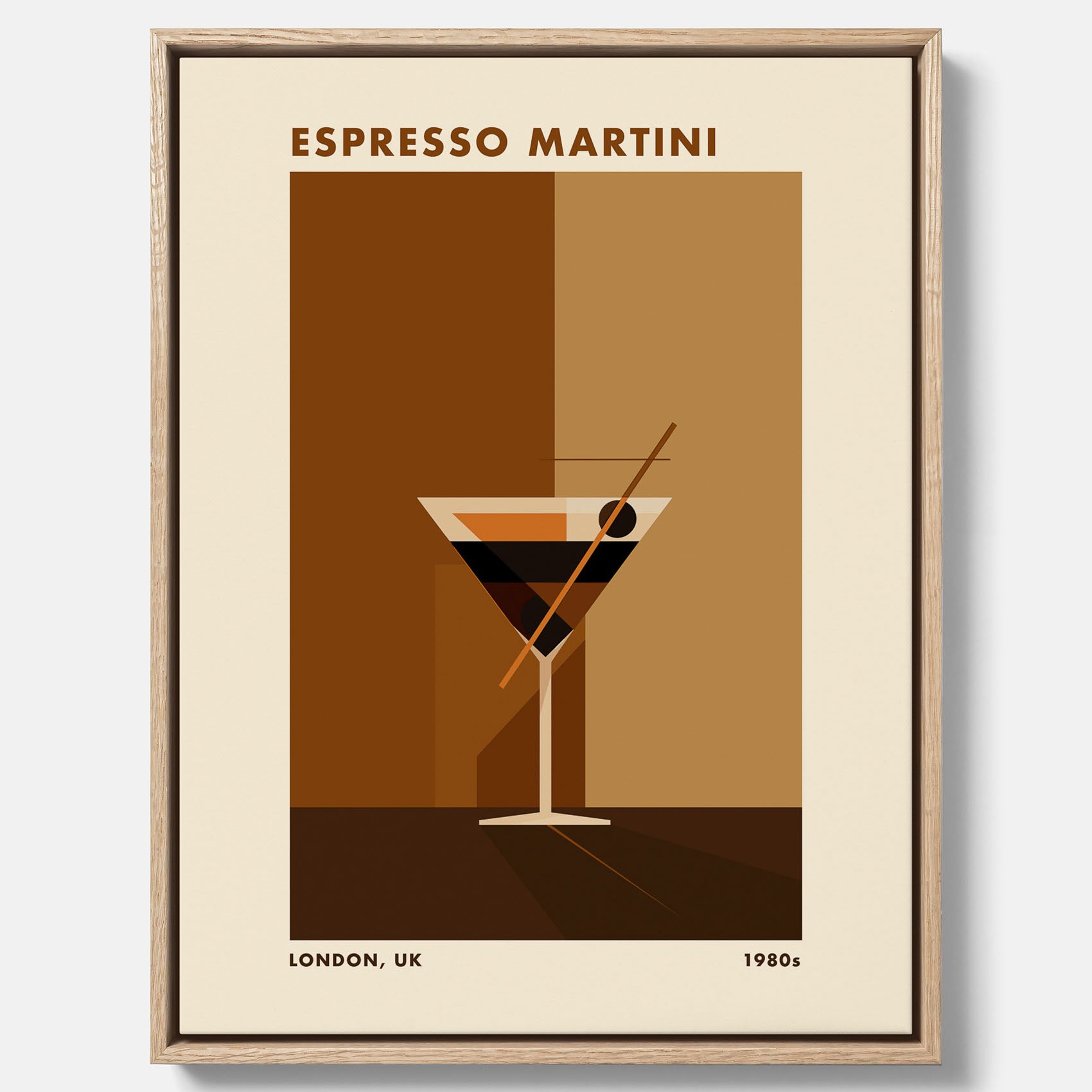 Tavla med Espresso Martini drink canvas