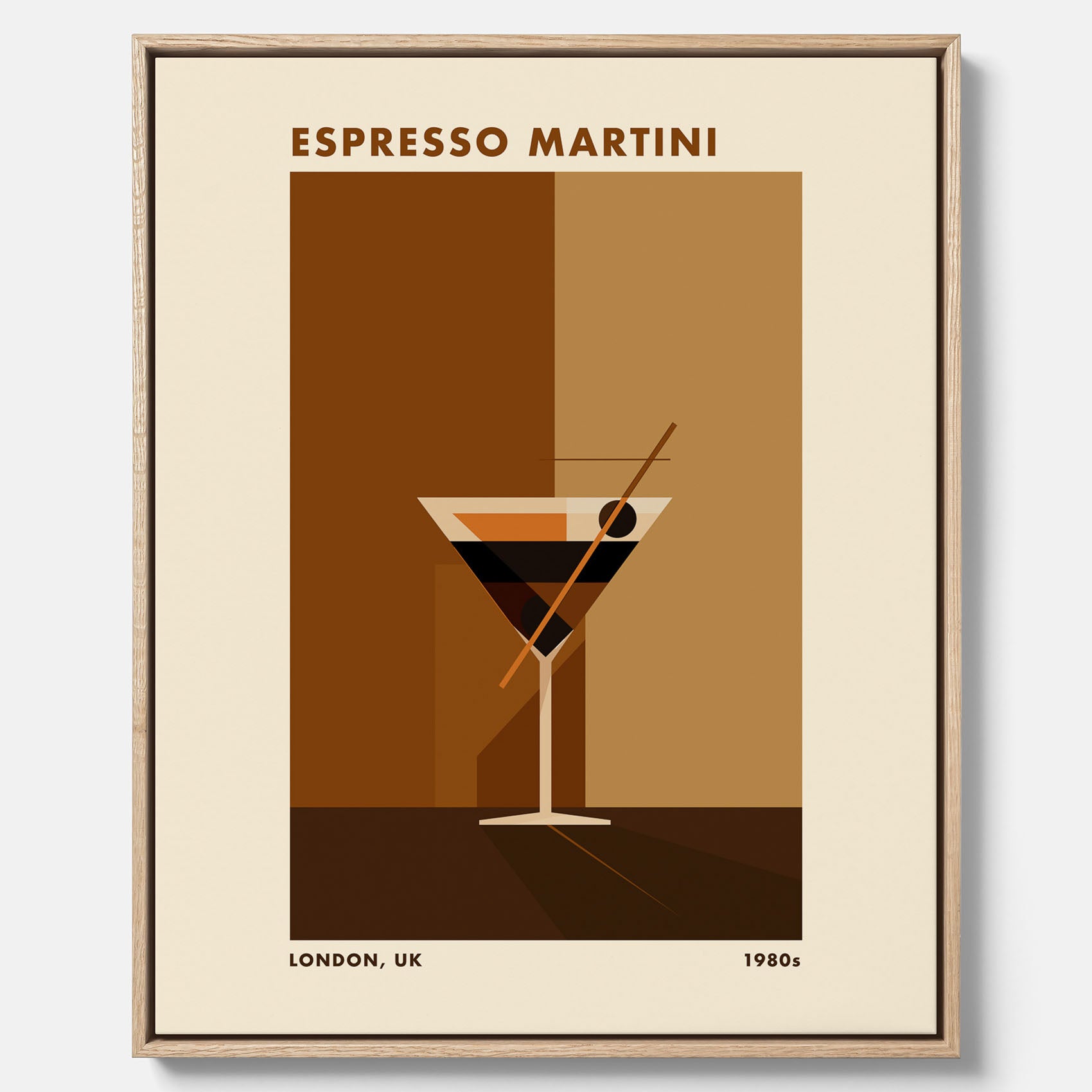 Tavla med Espresso Martini drink canvas
