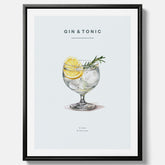 Tavla med en Gin och Tonic drink canvas
