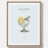 Tavla med en Gin och Tonic drink canvas