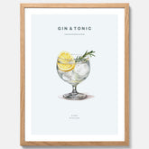 Tavla med en Gin och Tonic drink poster.
