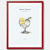 Tavla med en Gin och Tonic drink poster.