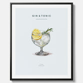 Tavla med en Gin och Tonic drink canvas