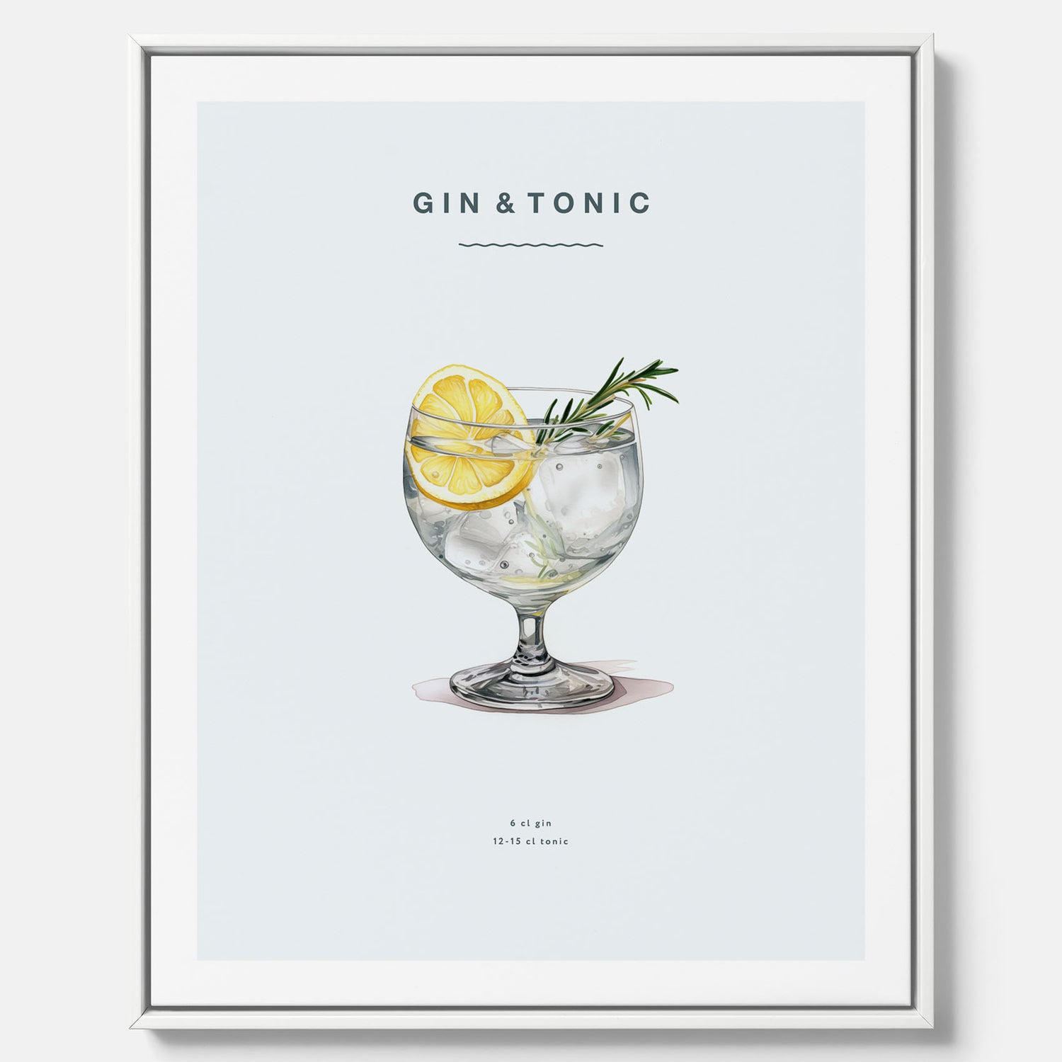 Tavla med en Gin och Tonic drink canvas
