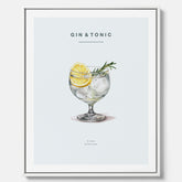 Tavla med en Gin och Tonic drink canvas
