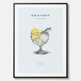 Tavla med en Gin och Tonic drink canvas