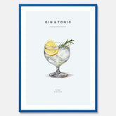 Tavla med en Gin och Tonic drink poster.