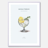 Tavla med en Gin och Tonic drink poster.