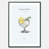 Tavla med en Gin och Tonic drink poster.