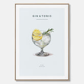 Tavla med en Gin och Tonic drink canvas