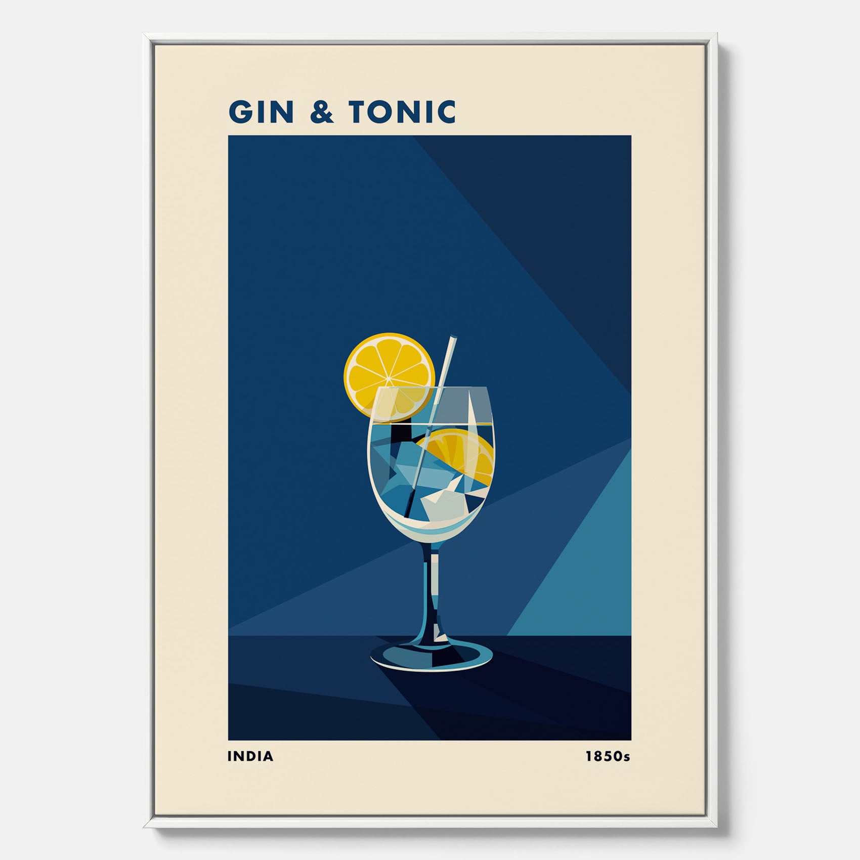 Canvas Tavla med en Gin och Tonic drink poster, drinkposter för bar och restaurang