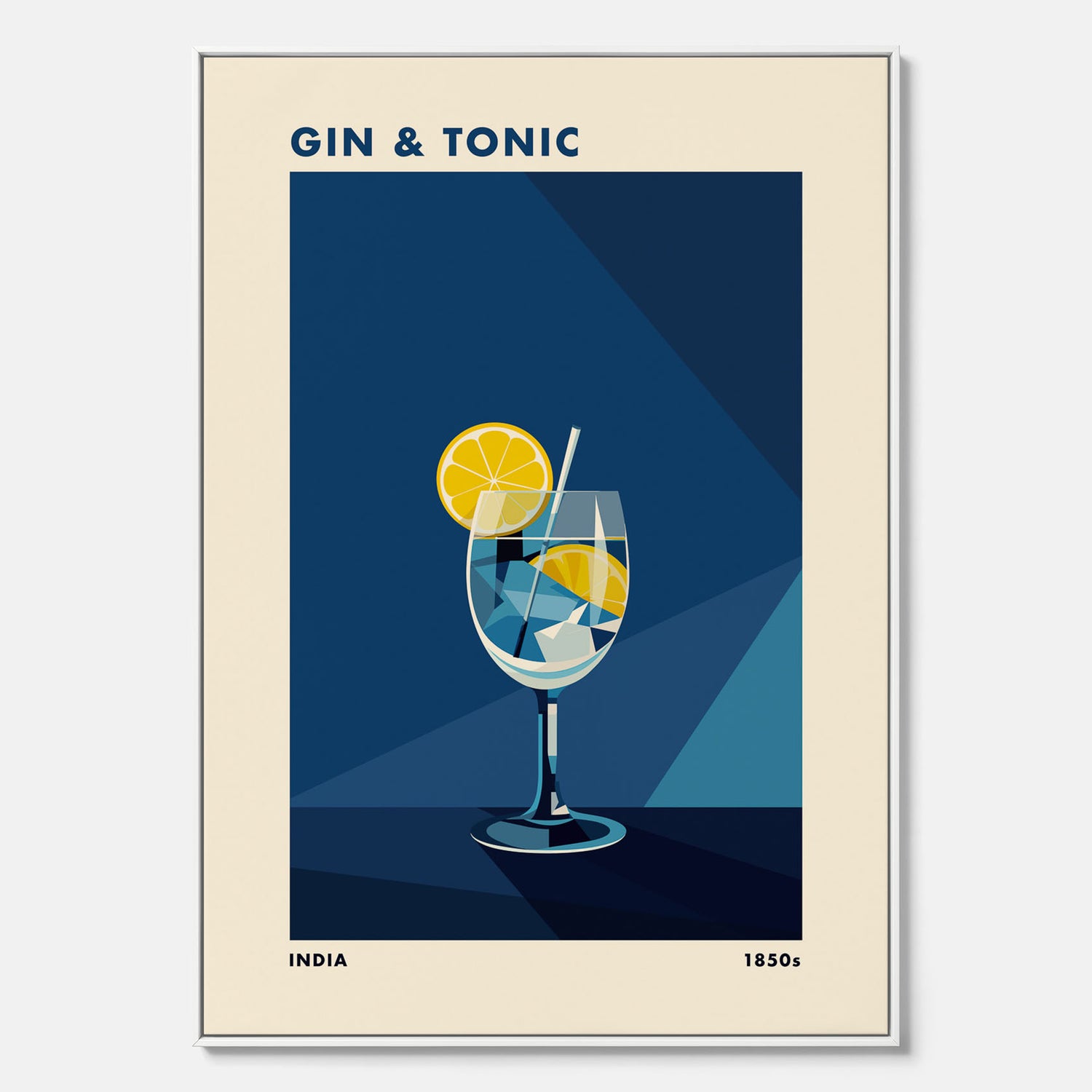 Canvas Tavla med en Gin och Tonic drink poster, drinkposter för bar och restaurang
