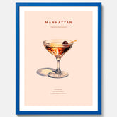 Tavla med en Manhattan-drink - Cocktailposter
