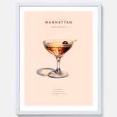 Tavla med en Manhattan-drink - Cocktailposter
