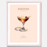 Tavla med en Manhattan-drink - Cocktailposter