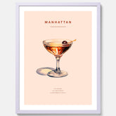 Tavla med en Manhattan-drink - Cocktailposter