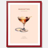 Tavla med en Manhattan-drink - Cocktailposter