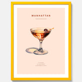 Tavla med en Manhattan-drink - Cocktailposter