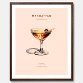 Tavla med en Manhattan-drink - Cocktailposter